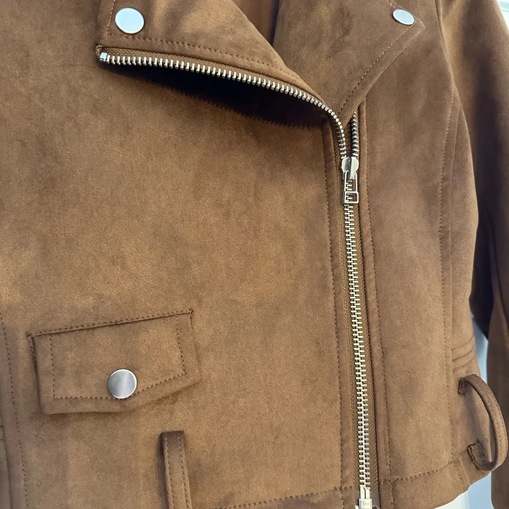 TALULA Faux Suede Moto Jacket - Picture 4 of 5